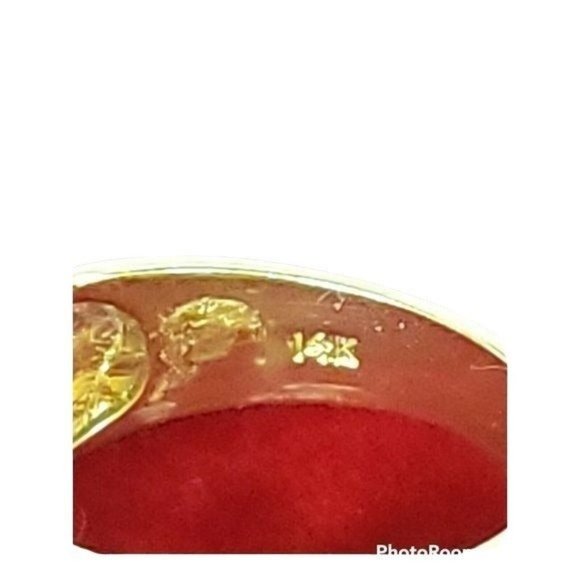 Cubic Zirconia Band Ring 14K Yellow Gold real size 10 - Picture 6 of 6